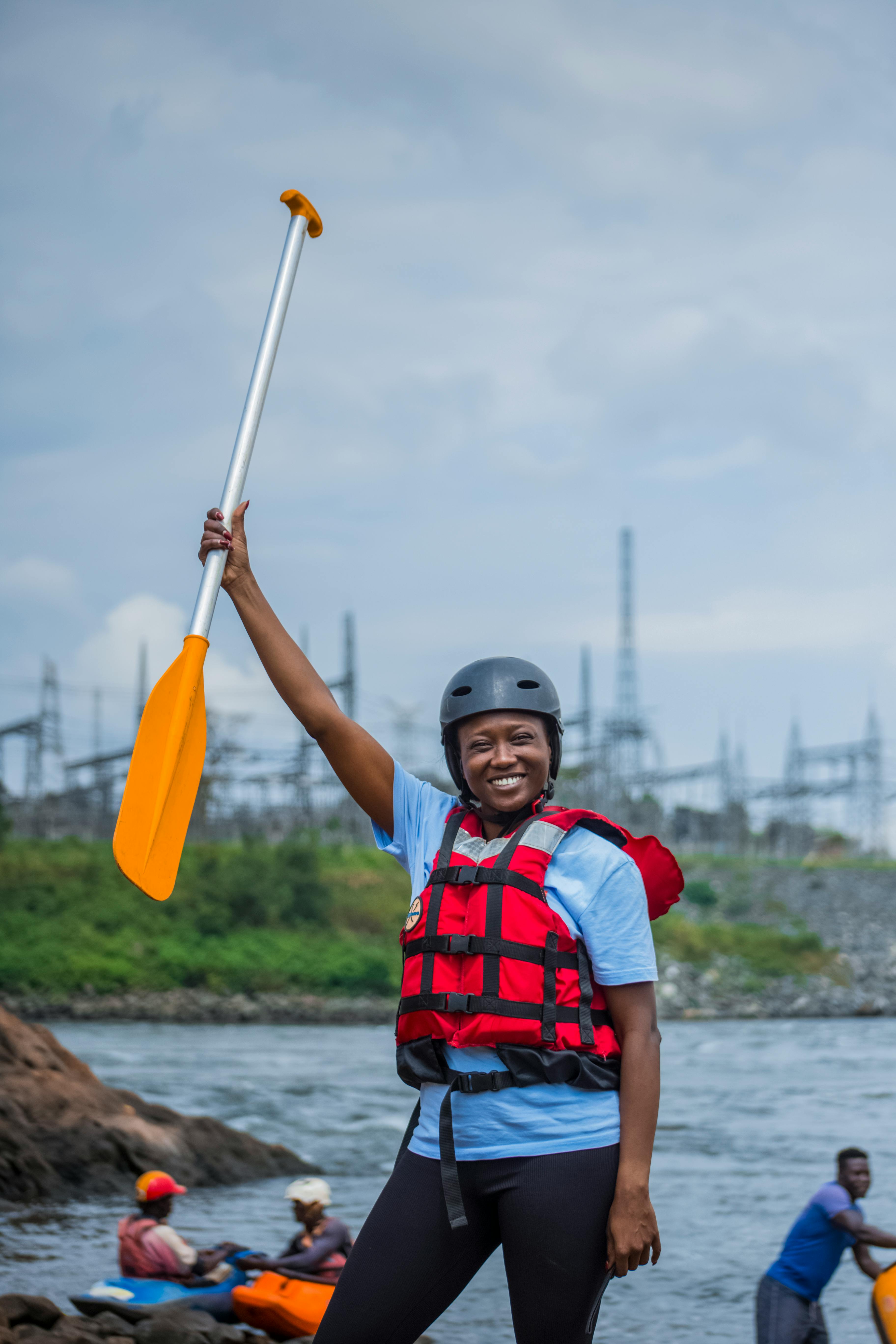 Female tourist in Uganda